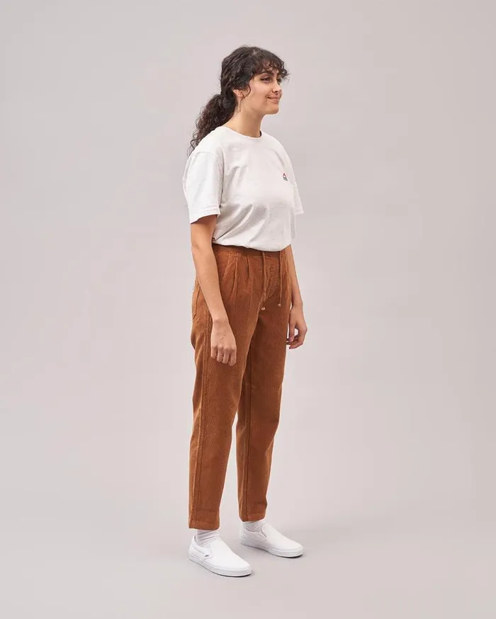 Passenger Clothing Compass Recycled Corduroy Trouser Coconut Women Dungarees and Trousers