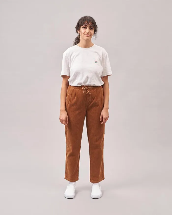 Passenger Clothing Compass Recycled Corduroy Trouser Coconut Women Dungarees and Trousers