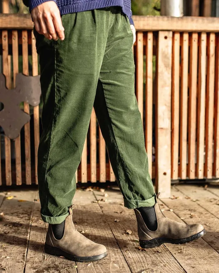 Passenger Clothing Compass Recycled Corduroy Trouser Fir Tree Women Dungarees and Trousers