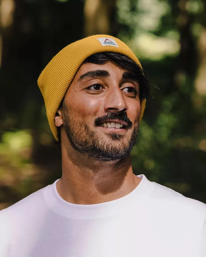 Passenger Clothing Core Recycled LowTop Beanie Mustard Yellow WomenMen Beanies
