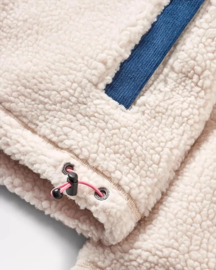 Passenger Clothing Create Recycled DeepPile Sherpa Fleece Vintage White Women Fleece