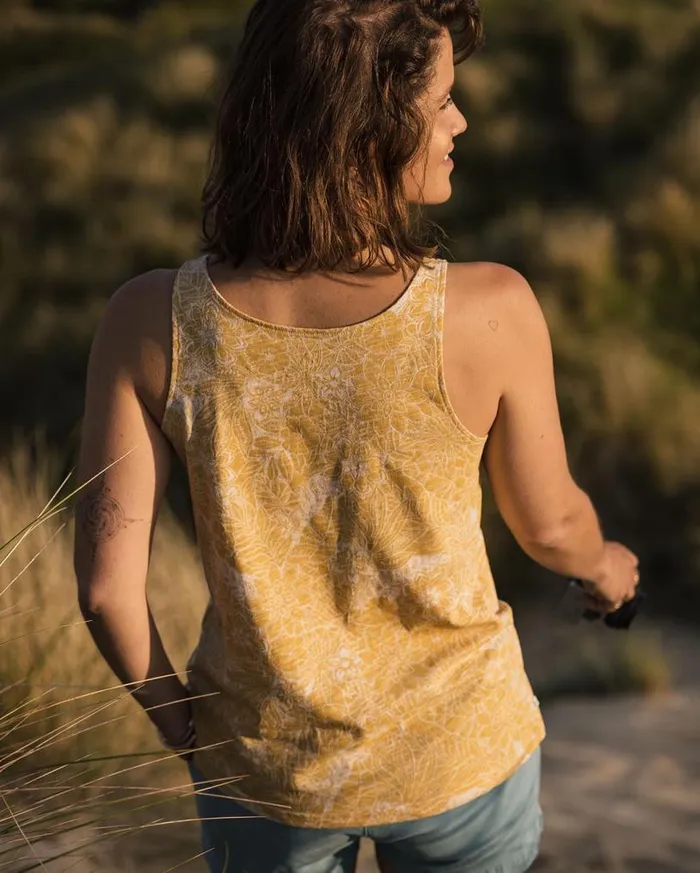 Passenger Clothing Dawny Recycled Cotton Vest Honey Floral Women Tops and TShirts