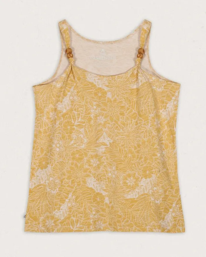 Passenger Clothing Dawny Recycled Cotton Vest Honey Floral Women Tops and TShirts