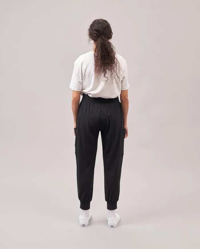 Passenger Clothing Day Dream Recycled Cotton Trouser Black Women Dungarees and Trousers