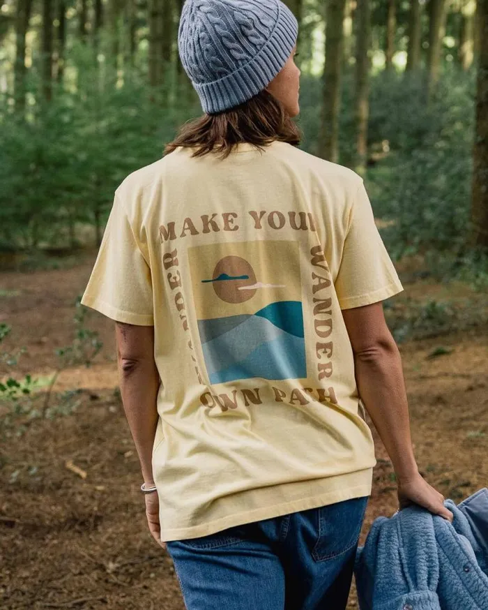 Passenger Clothing Dreamer Oversized Recycled Cotton TShirt Golden Haze Women Tops and TShirts