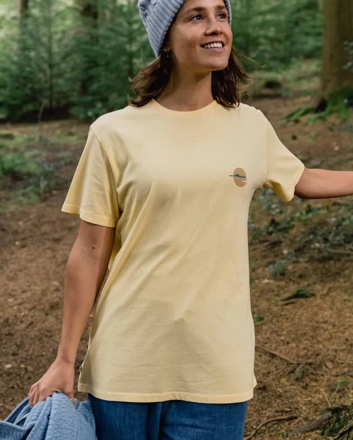 Passenger Clothing Dreamer Oversized Recycled Cotton TShirt Golden Haze Women Tops and TShirts