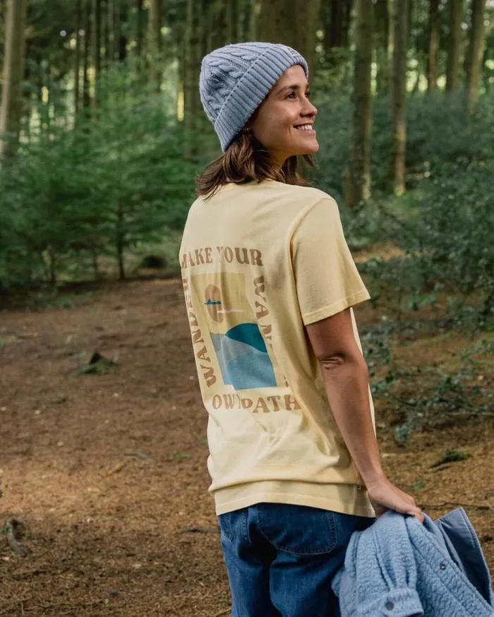 Passenger Clothing Dreamer Oversized Recycled Cotton TShirt Golden Haze Women Tops and TShirts