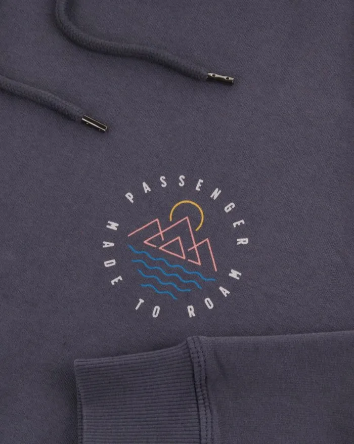 Passenger Clothing Escapism Recycled Cotton Hoodie Faded Black Men Hoodies and Sweatshirts
