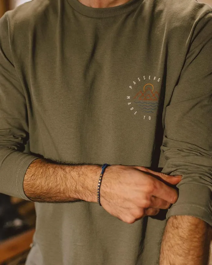 Passenger Clothing Escapism Recycled LS TShirt Dusty Olive Men TShirts and Vests