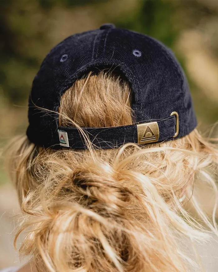 Passenger Clothing Fade Recycled Cord 6 Panel Cap Deep Navy WomenMen Caps and Hats