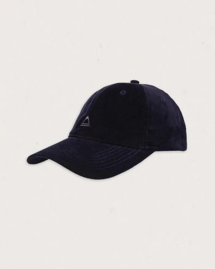 Passenger Clothing Fade Recycled Cord 6 Panel Cap Deep Navy WomenMen Caps and Hats