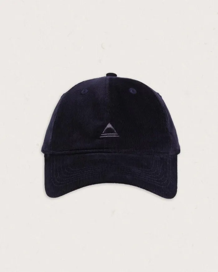 Passenger Clothing Fade Recycled Cord 6 Panel Cap Deep Navy WomenMen Caps and Hats