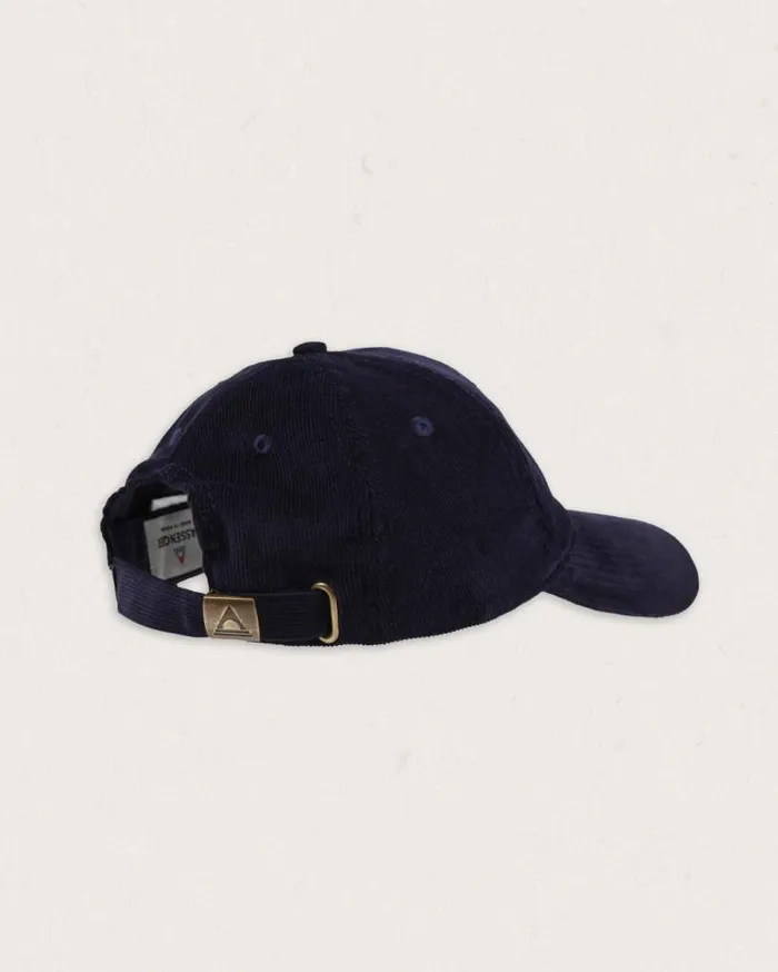 Passenger Clothing Fade Recycled Cord 6 Panel Cap Deep Navy WomenMen Caps and Hats