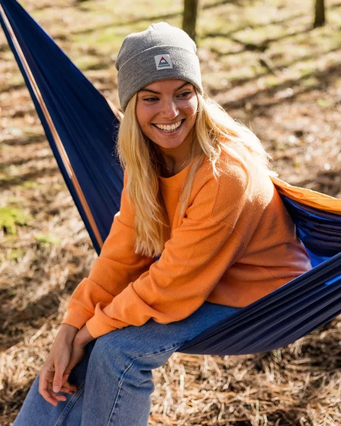 Passenger Clothing Fauna Organic Cotton Textured Sweatshirt Apricot Women Hoodies and Sweatshirts