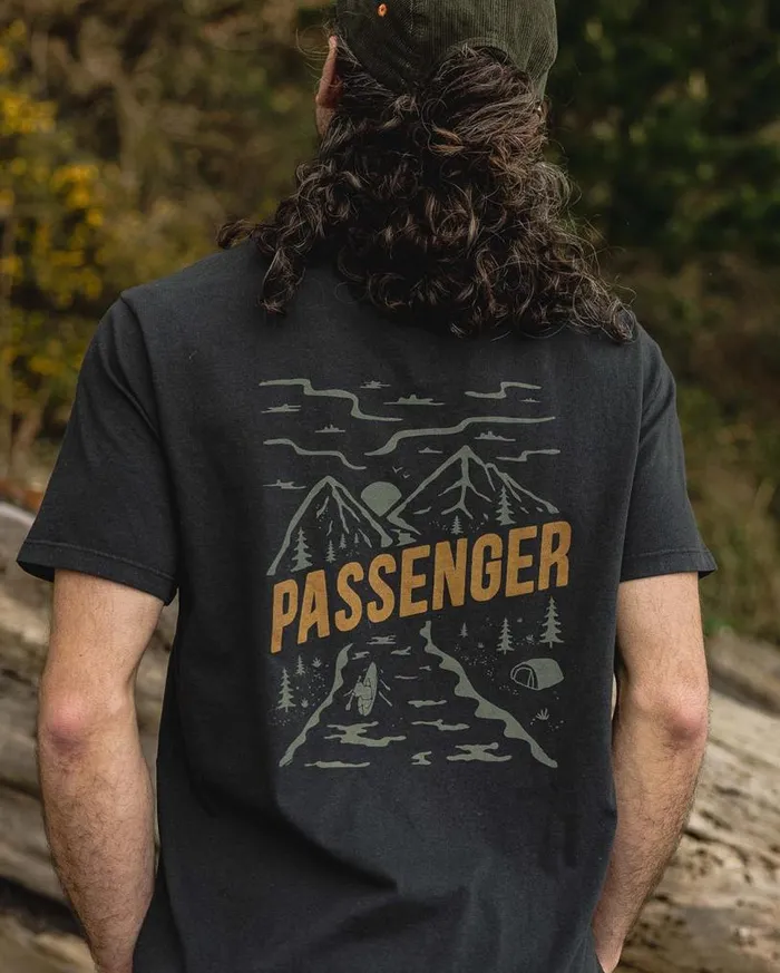 Passenger Clothing Fjord Recycled Cotton TShirt Black Men TShirts and Vests