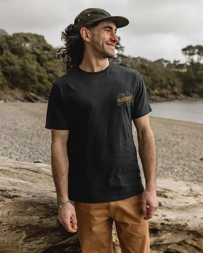 Passenger Clothing Fjord Recycled Cotton TShirt Black Men TShirts and Vests