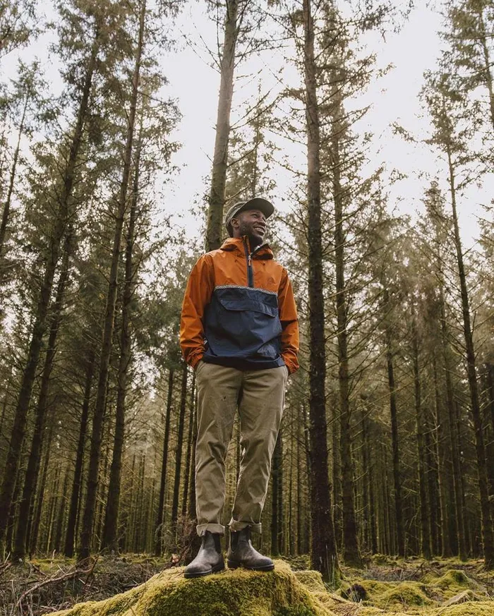 Passenger Clothing Flow 12 Zip Recycled Water Resistant Jacket Glazed Gingerdeep Navy Men Jackets