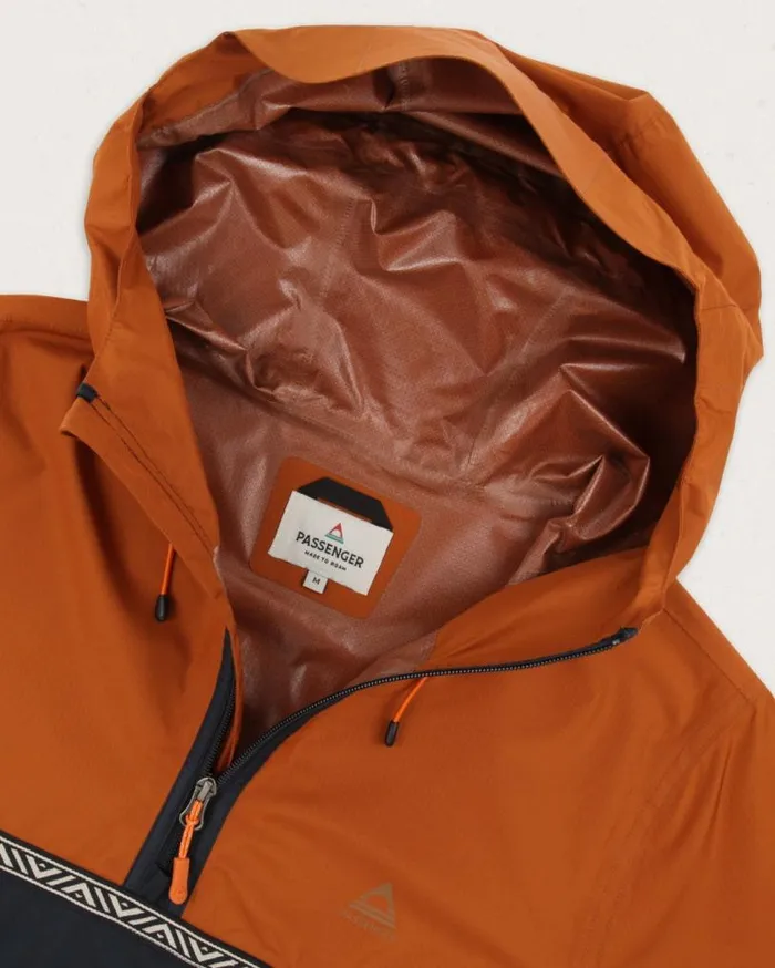 Passenger Clothing Flow 12 Zip Recycled Water Resistant Jacket Glazed Gingerdeep Navy Men Jackets