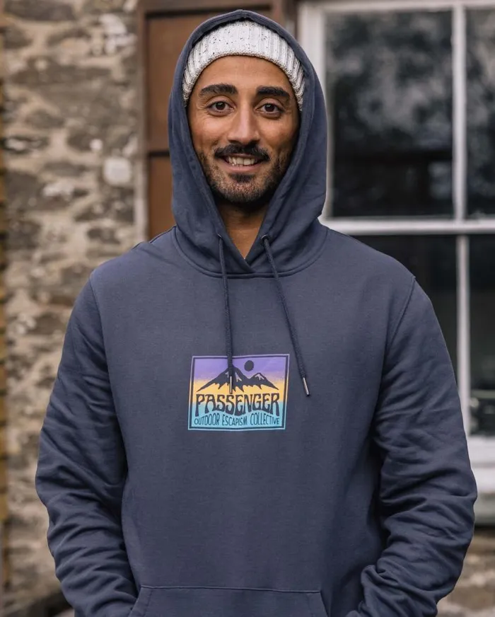 Passenger Clothing Grounded Organic Cotton Hoodie Charcoal Men Hoodies and Sweatshirts