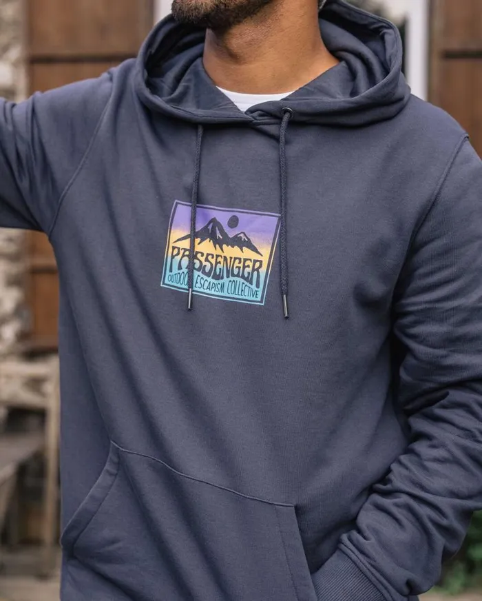 Passenger Clothing Grounded Organic Cotton Hoodie Charcoal Men Hoodies and Sweatshirts