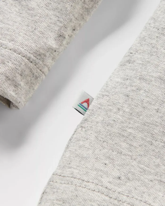 Passenger Clothing Heritage Recycled Relaxed Fit LS TShirt Grey Marl Men TShirts and Vests