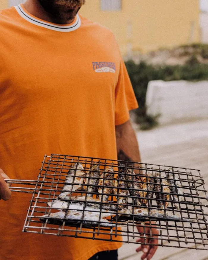 Passenger Clothing Lauca Recycled Relaxed Fit TShirt Tangerine Men TShirts and Vests