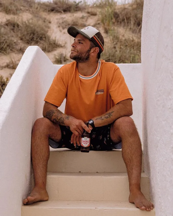 Passenger Clothing Lauca Recycled Relaxed Fit TShirt Tangerine Men TShirts and Vests