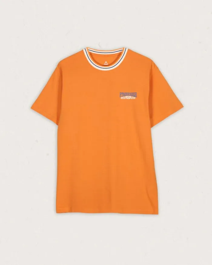 Passenger Clothing Lauca Recycled Relaxed Fit TShirt Tangerine Men TShirts and Vests