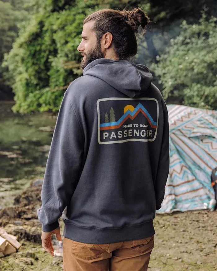 Passenger Clothing Made To Roam Recycled Hoodie Faded Black Men Hoodies and Sweatshirts