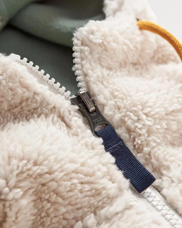 Passenger Clothing Nestling Recycled Sherpa Hooded Fleece Vintage White Women Fleece