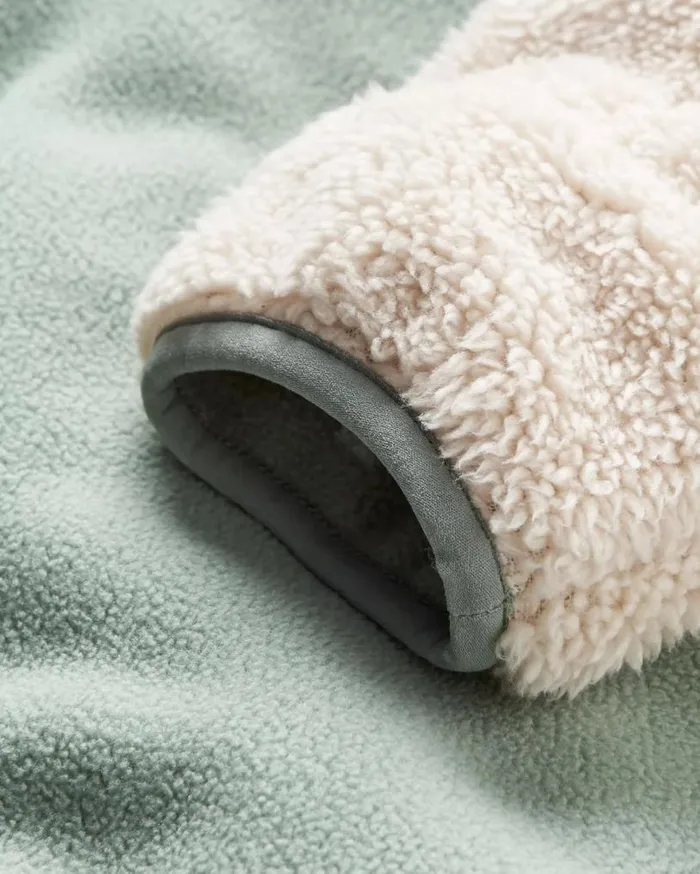 Passenger Clothing Nestling Recycled Sherpa Hooded Fleece Vintage White Women Fleece