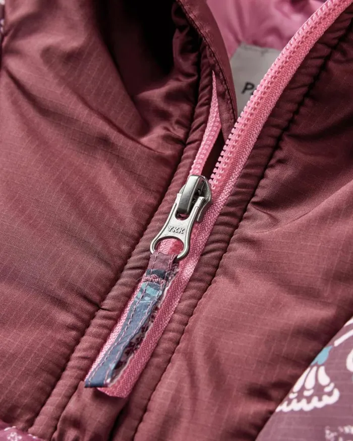 Passenger Clothing Ocean Recycled Insulated 12 Zip Jacket Boho Broken Patchwork Wine Women Jackets