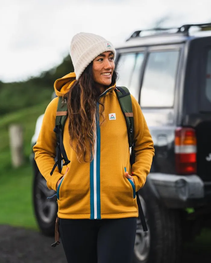 Passenger Clothing Slope Hooded Recycled Fleece Dusty Ochre Women Activewear
