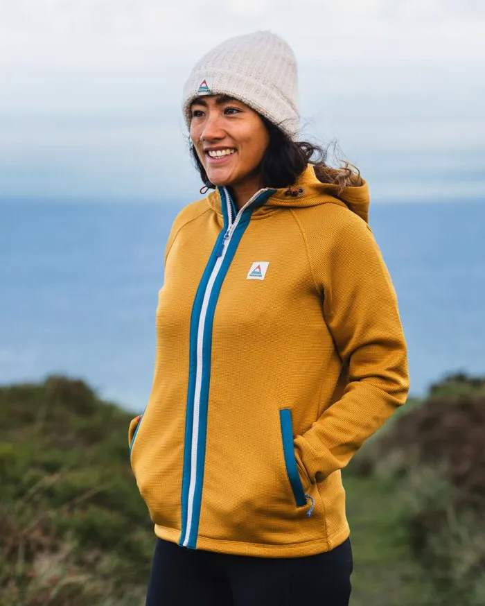 Passenger Clothing Slope Hooded Recycled Fleece Dusty Ochre Women Activewear