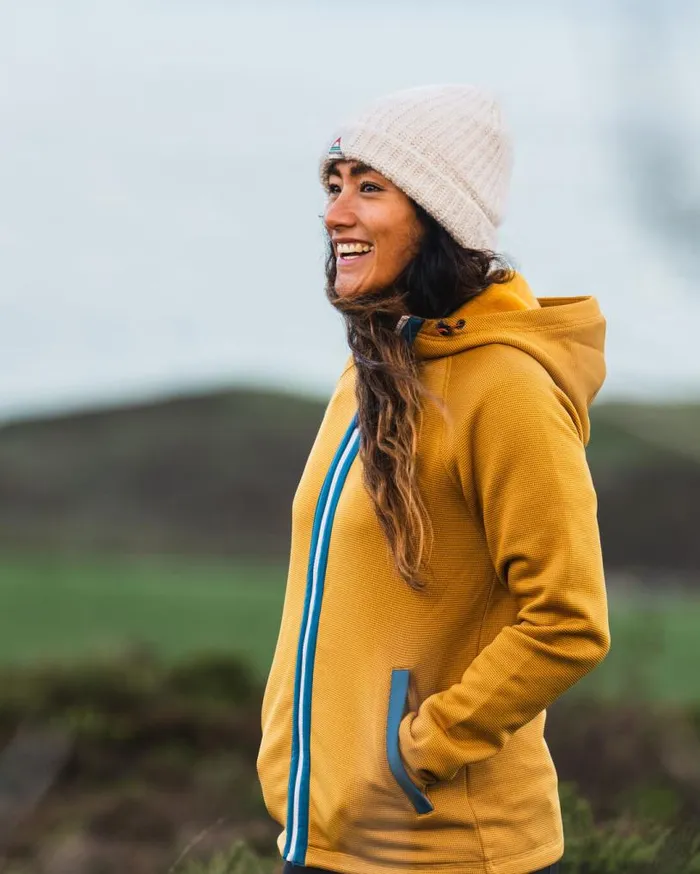 Passenger Clothing Slope Hooded Recycled Fleece Dusty Ochre Women Activewear