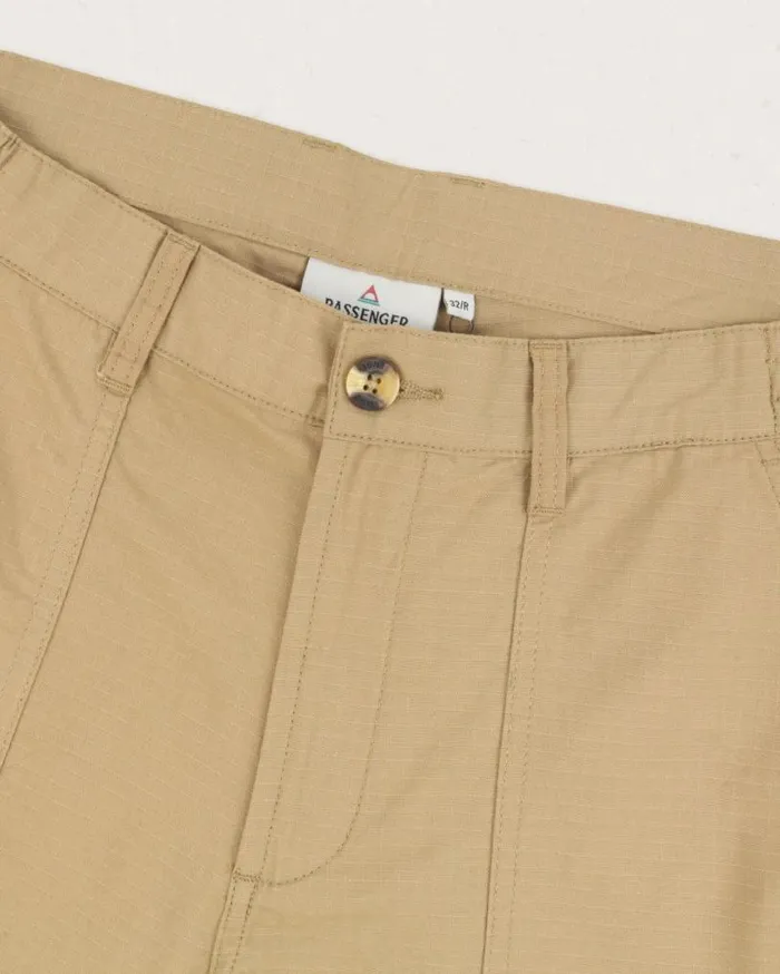 Passenger Clothing Timeless Organic Cotton Crop Trouser Biscuit Men Trousers