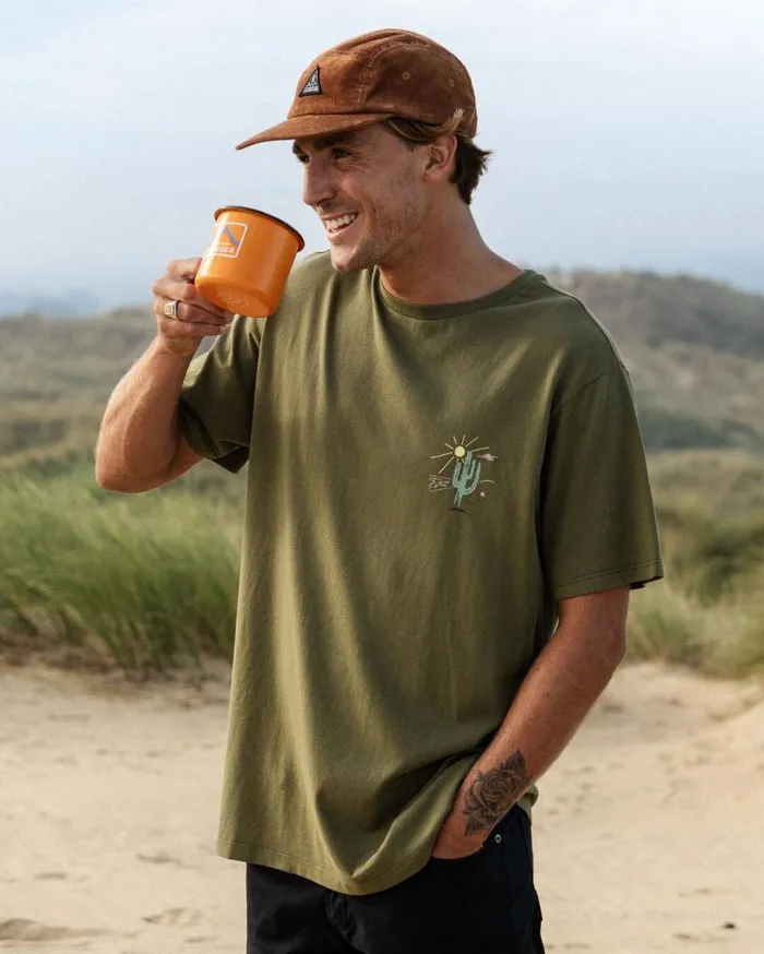 Passenger Clothing Tizana Recycled Cotton TShirt Khaki Men TShirts and Vests