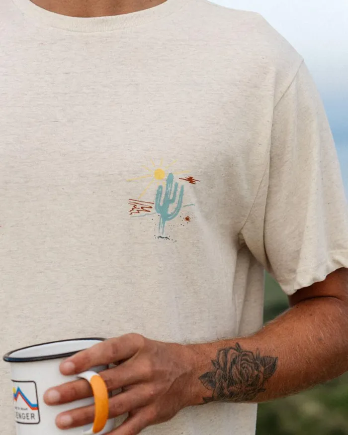 Passenger Clothing Tizana Recycled Cotton TShirt Milky Marl Men TShirts and Vests