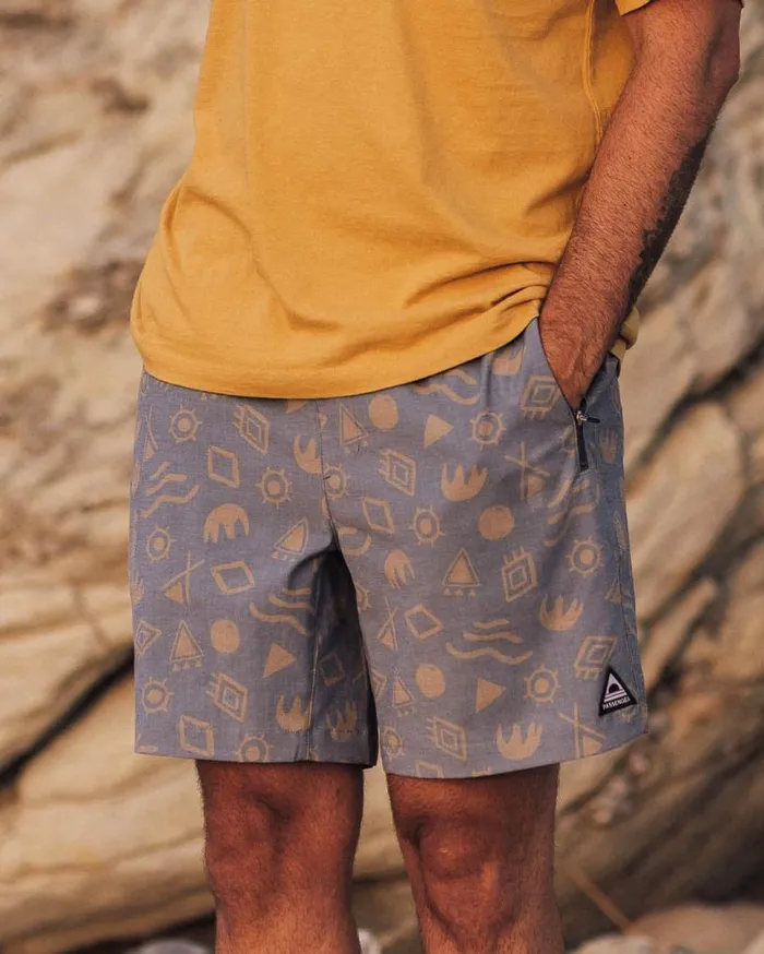 Passenger Clothing Traveller Organic All Purpose Short Abstract Dark Denim Men Shorts