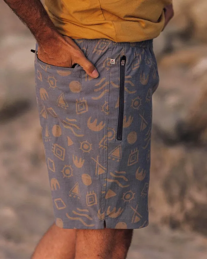 Passenger Clothing Traveller Organic All Purpose Short Abstract Dark Denim Men Shorts