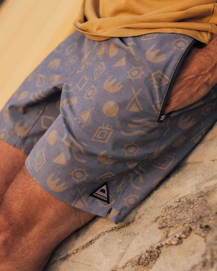 Passenger Clothing Traveller Organic All Purpose Short Abstract Dark Denim Men Shorts