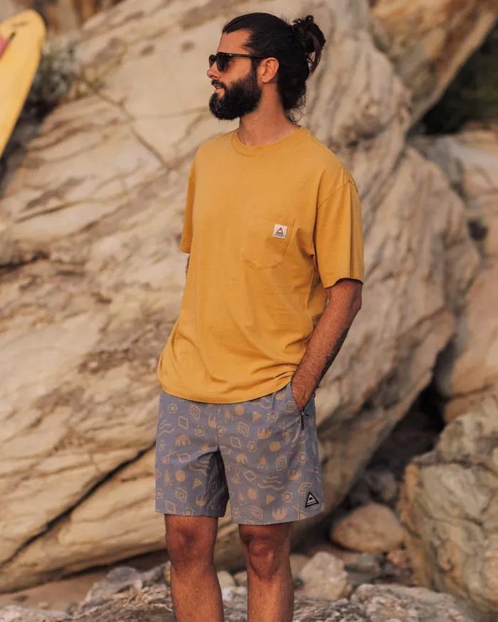 Passenger Clothing Traveller Organic All Purpose Short Abstract Dark Denim Men Shorts