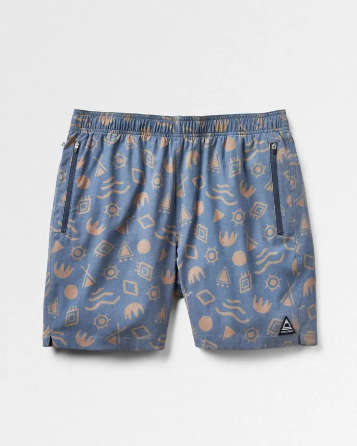 Passenger Clothing Traveller Organic All Purpose Short Abstract Dark Denim Men Shorts
