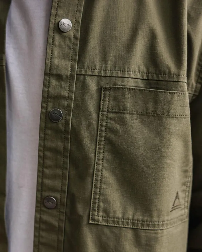 Passenger Clothing Way Organic Cotton Ripstop Shirt Khaki Men Shirts