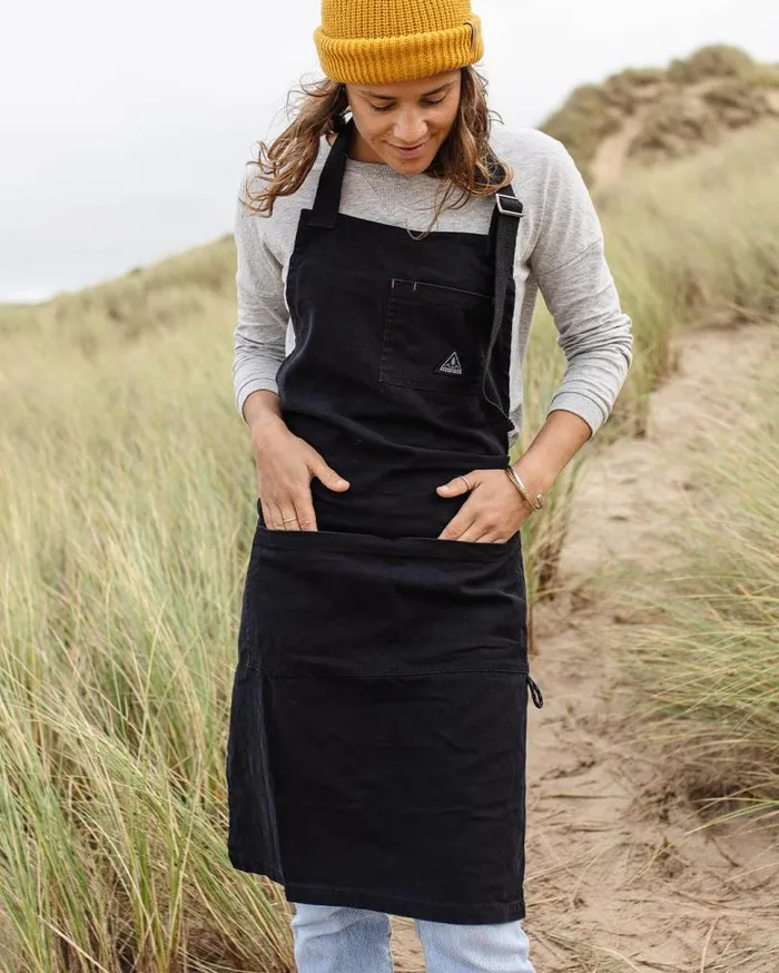 Passenger Clothing Yard Organic Cotton Denim Apron Black Women Outdoor Living