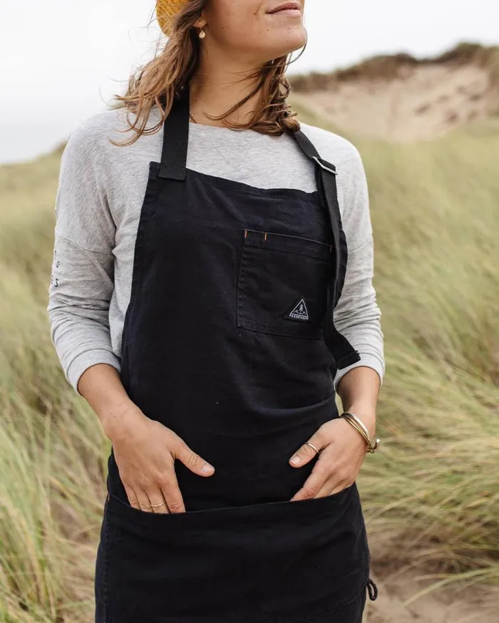 Passenger Clothing Yard Organic Cotton Denim Apron Black Women Outdoor Living