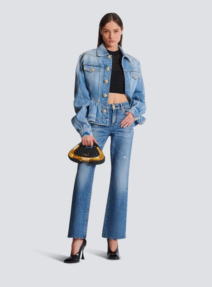 PB Labyrinth Knit Top Black Women Balmain Tops And Shirts