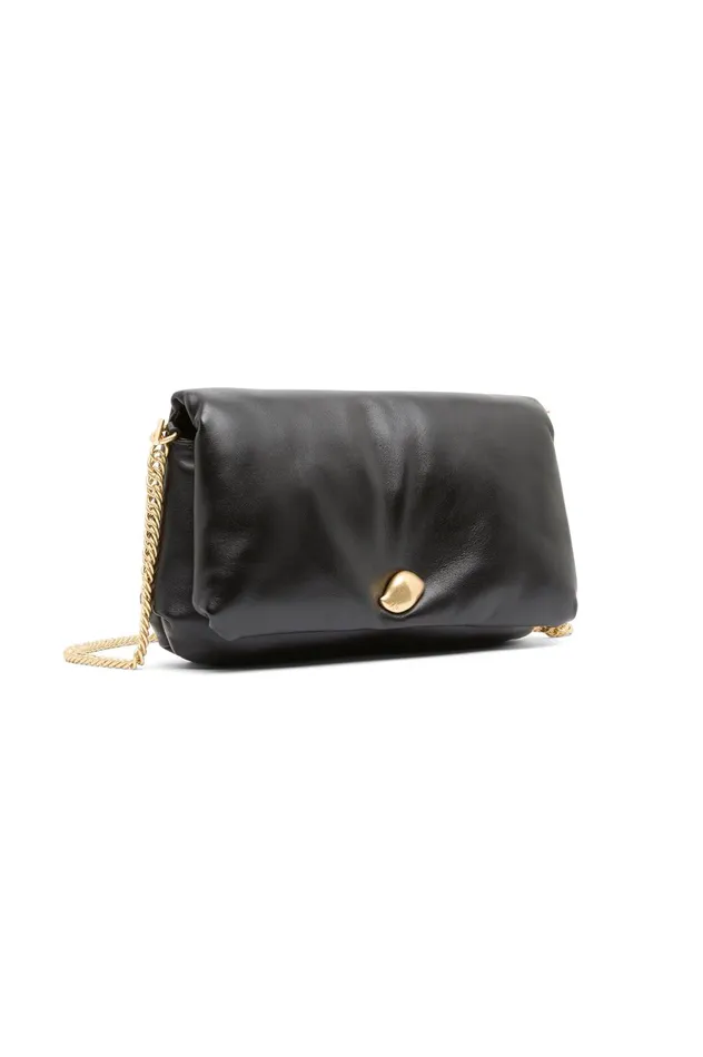 Perla Padded Chain Crossbody Black Women Aje Handbags 038 Wallets