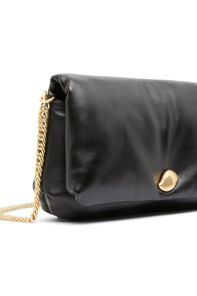 Perla Padded Chain Crossbody Black Women Aje Handbags 038 Wallets