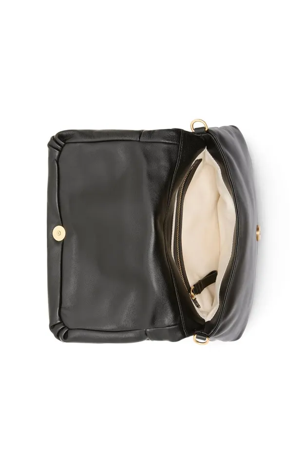 Perla Padded Chain Crossbody Black Women Aje Handbags 038 Wallets